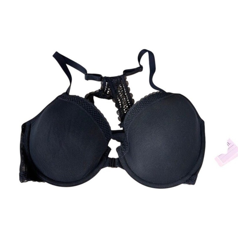 Auden The Ace Front Close Racerback Bra Black Lace Back 34D F16941226 NEW